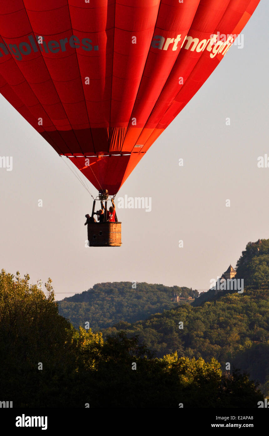 France, Dordogne, balloon flight Stock Photo