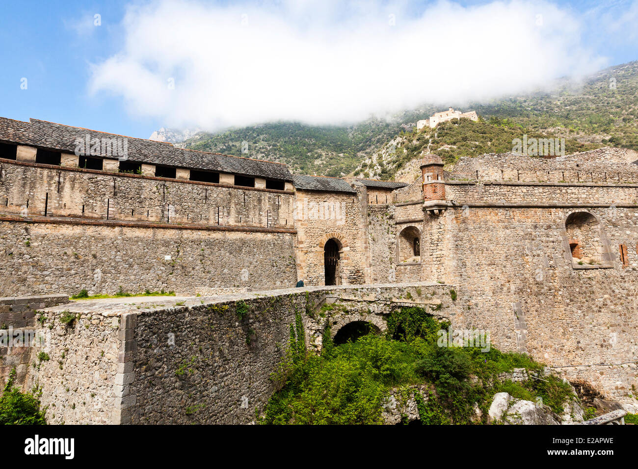 France, Pyrenees Orientales, Villefranche de Conflent, labelled Les Plus Beaux Villages de France (The Most Beautiful Villages Stock Photo