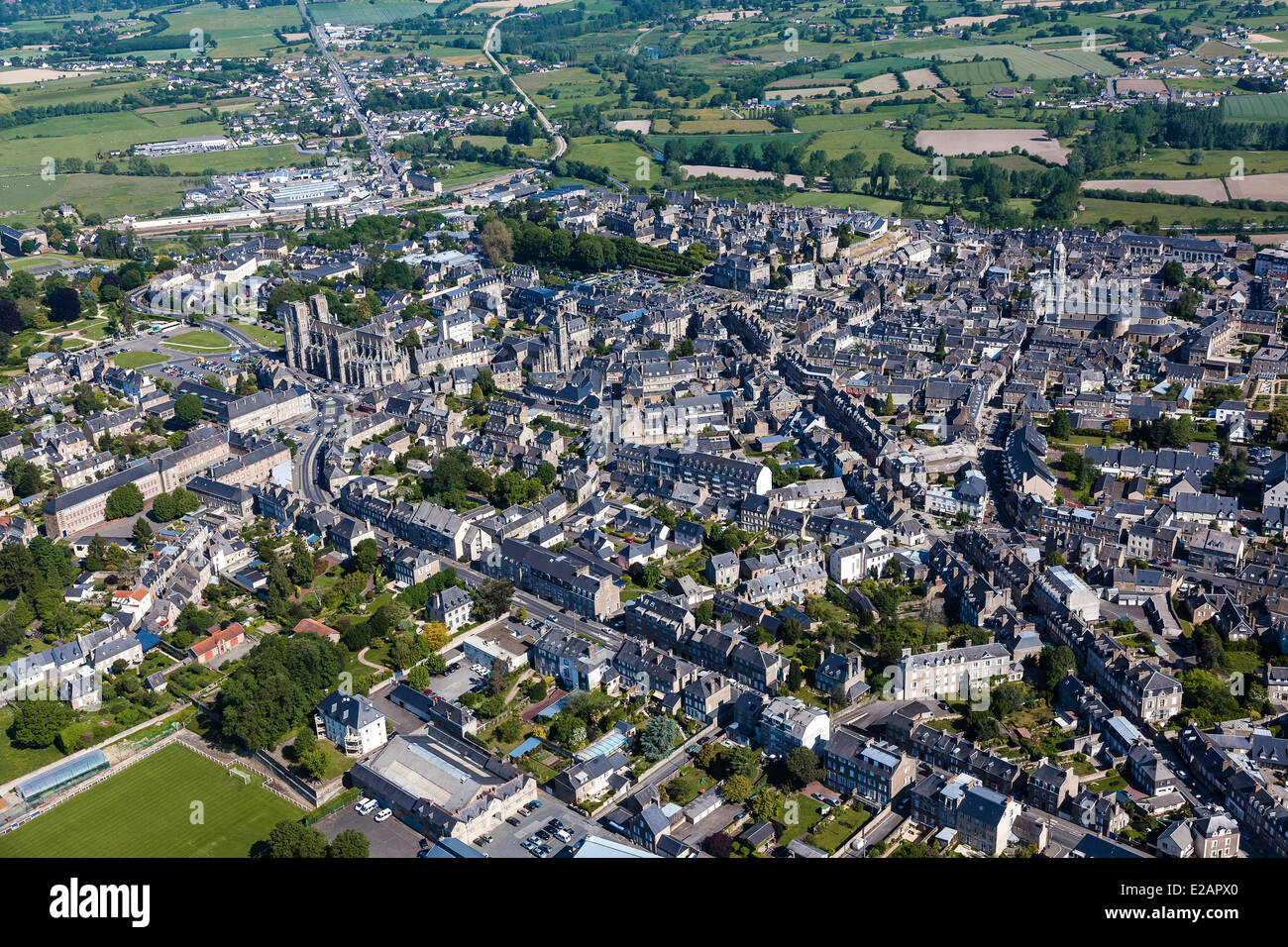 France, Manche, Avranches (aerial view) Stock Photo