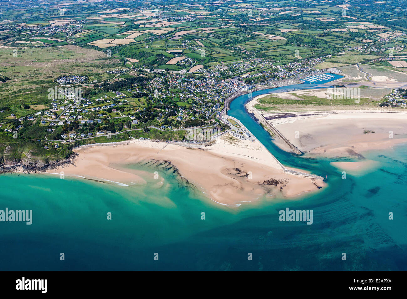 France Manche Cotentin Barneville Carteret Carteret (aerial view France Manche Cotentin Barneville Carteret Carteret (aerial view