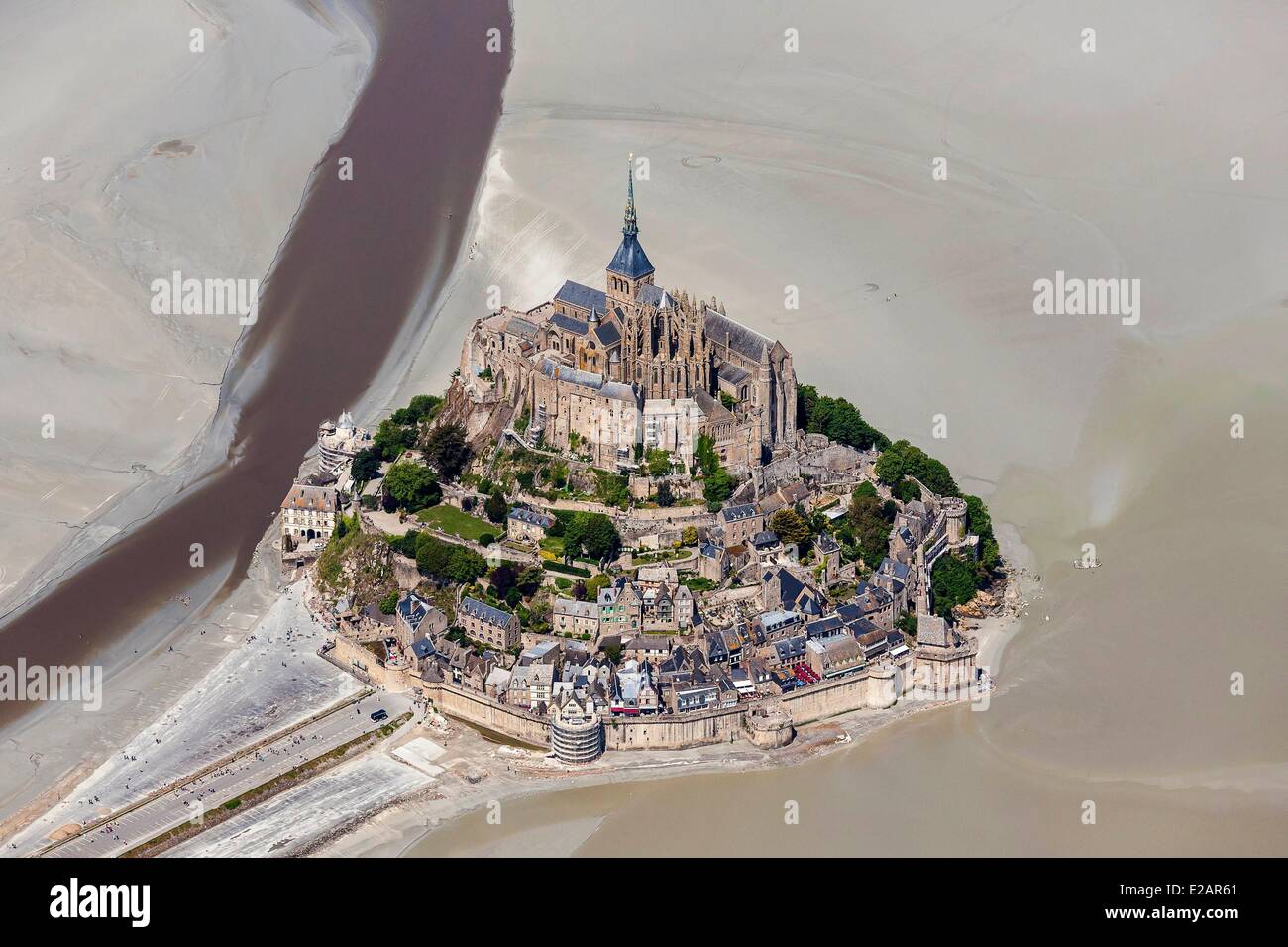 France, Manche, Bay of Mont Saint Michel, listed as World Heritage by