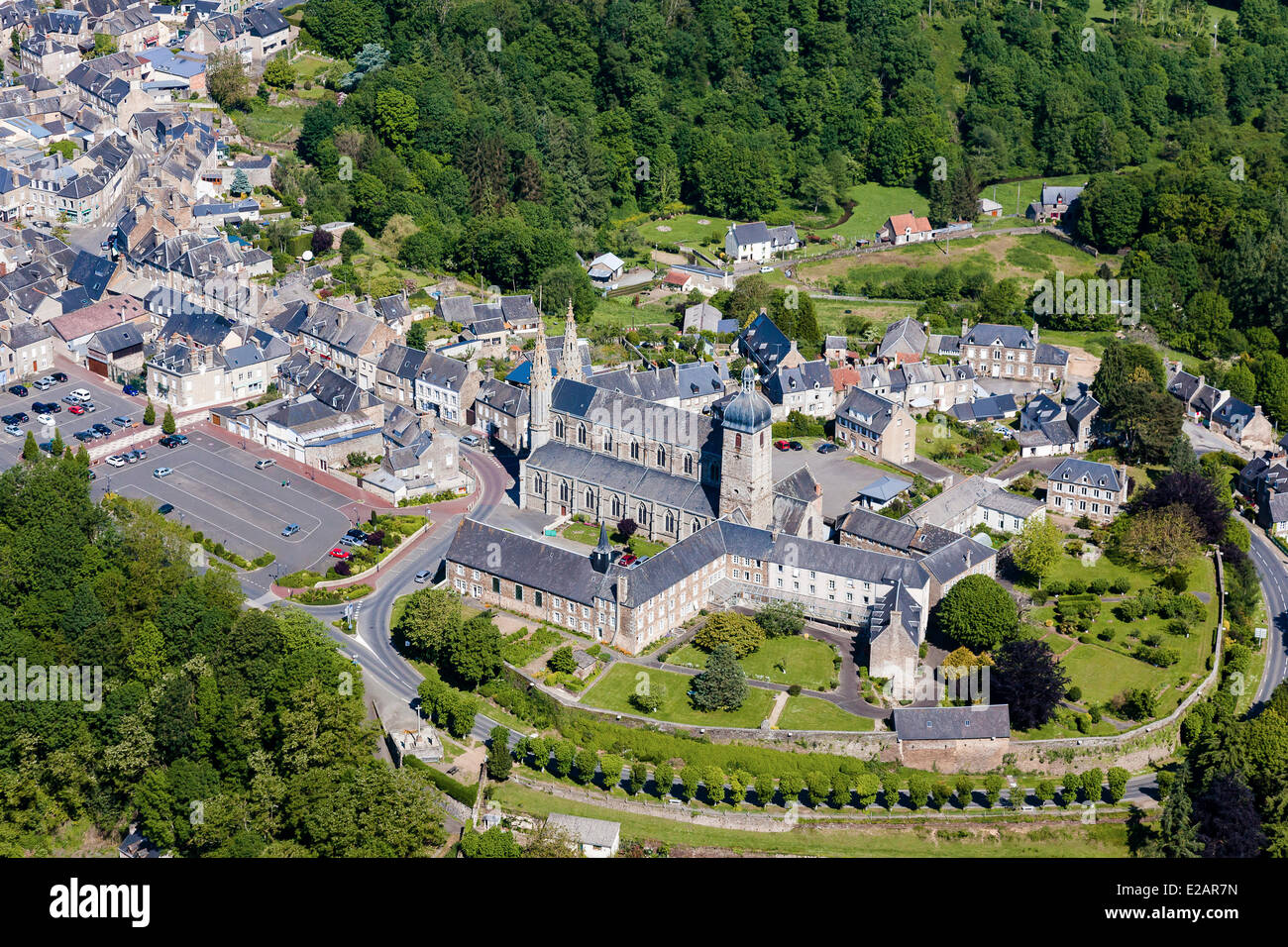 France, Manche, Saint James (aerial view) Stock Photo