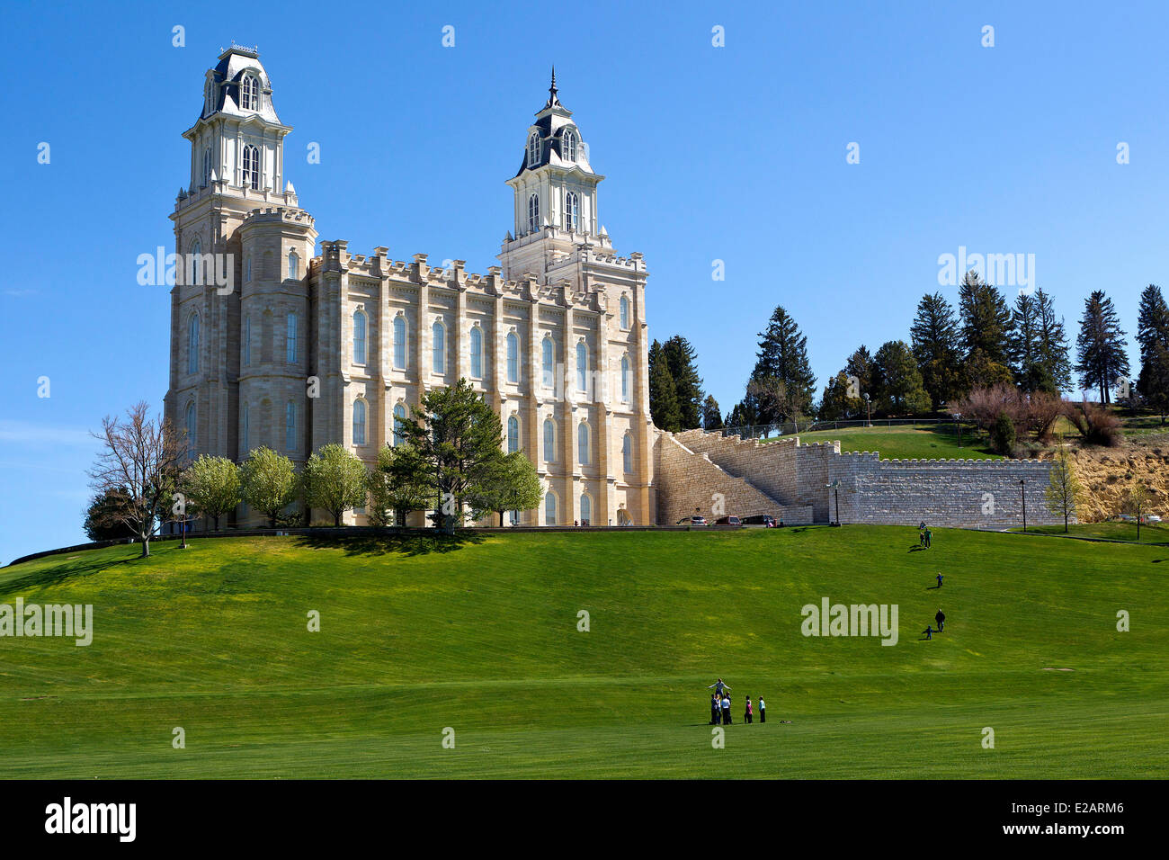 United States, Utah, Manti, Mormon Temple Stock Photo Alamy