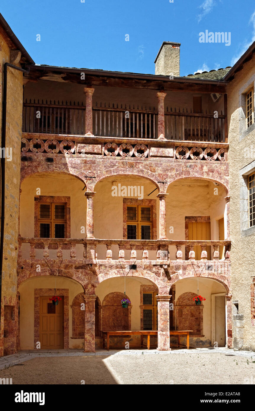 France, Lozere, Saint Alban sur Limagnole castle of Saint Alban Way of