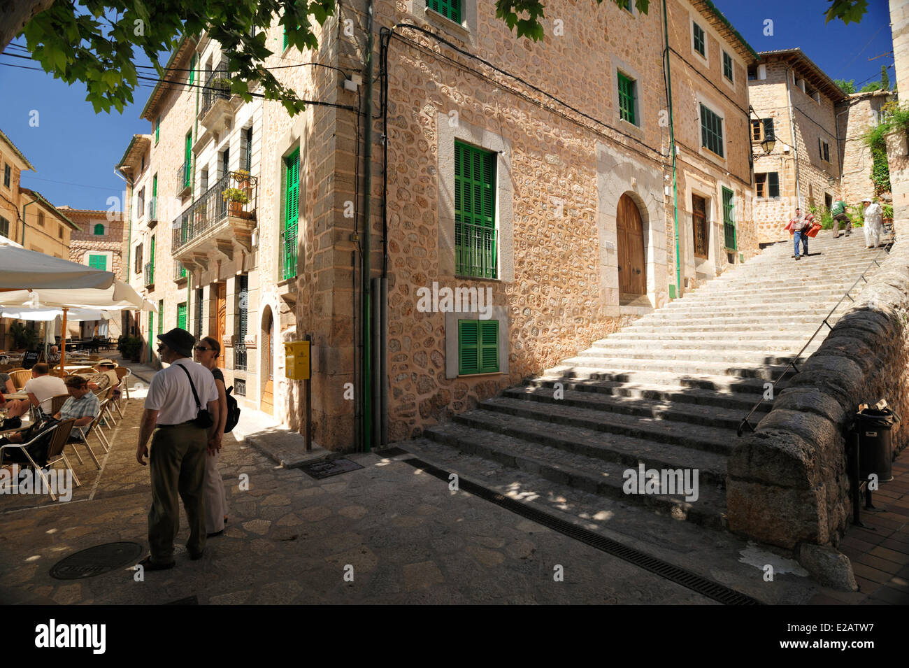Spain, Balearic Islands, Mallorca, Fornatlux, streets of the old town Stock Photo