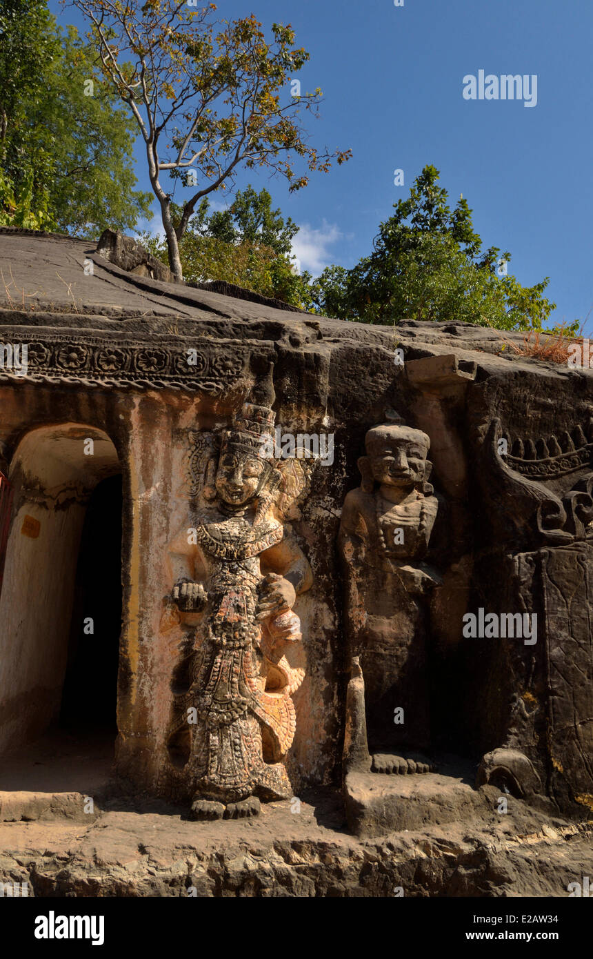 Myanmar (Burma), Sagaing Division, Monywa, Po Win Daung caves, troglodytics temple dated 14 th. century Stock Photo