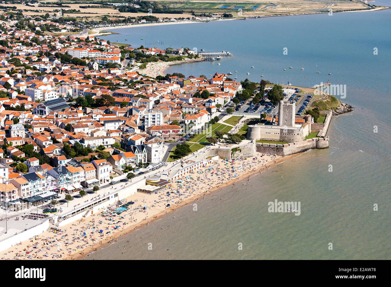 France, Charente Maritime, Fouras, Fort Vauban and the beach (aerial view  Stock Photo - Alamy