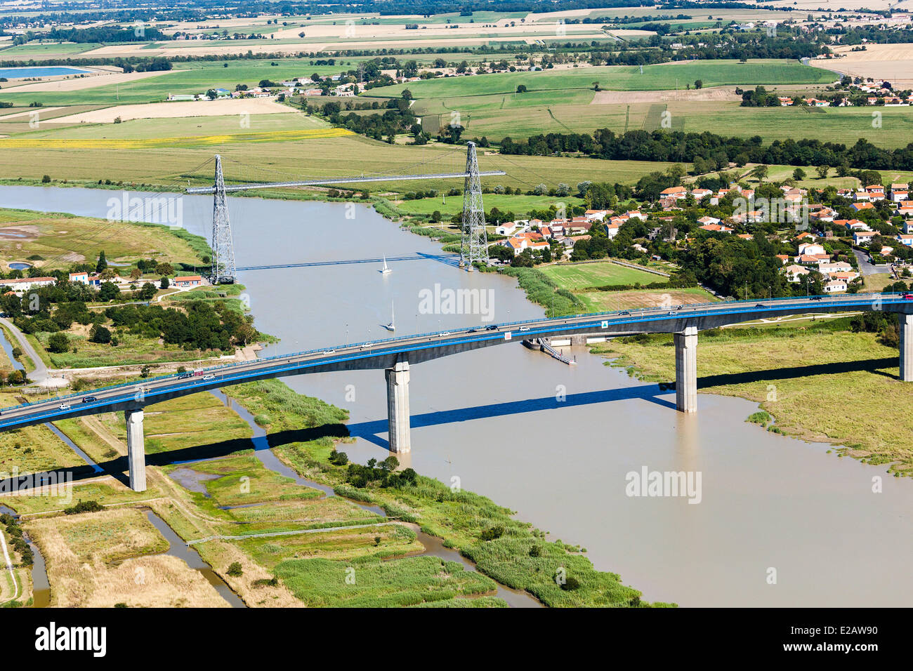 France, Charente Maritime, Rochefort (aerial view) Stock Photo