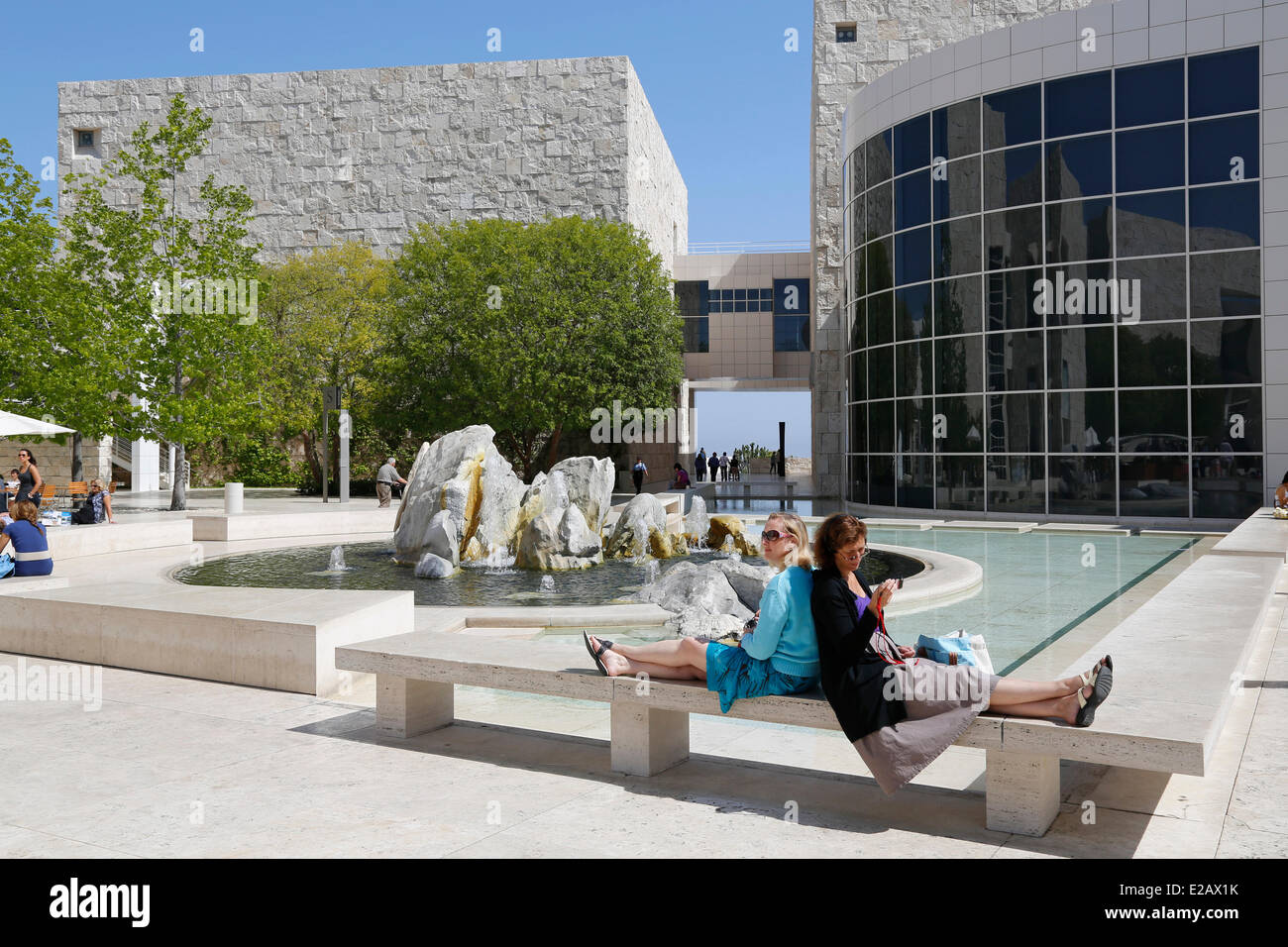 United States, California, Los Angeles, Santa Monica, Getty Center by architect Richard Meier Stock Photo