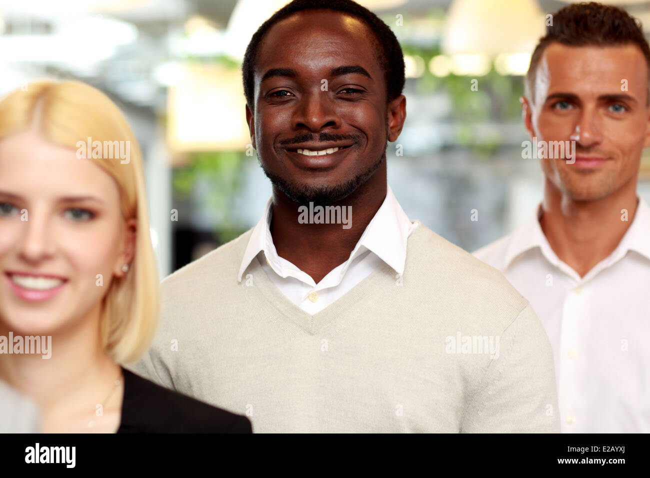 Portrait of a happy group business people  Stock Photo