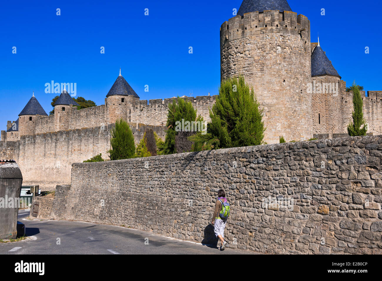 France Aude Carcassonne Medieval Town Listed As World Heritage By Stock Photo Alamy