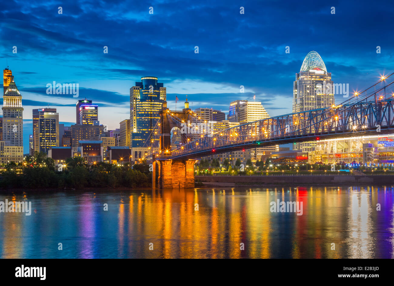 Cincinnati is the third largest city in Ohio and the 28th largest city in the United States Stock Photo