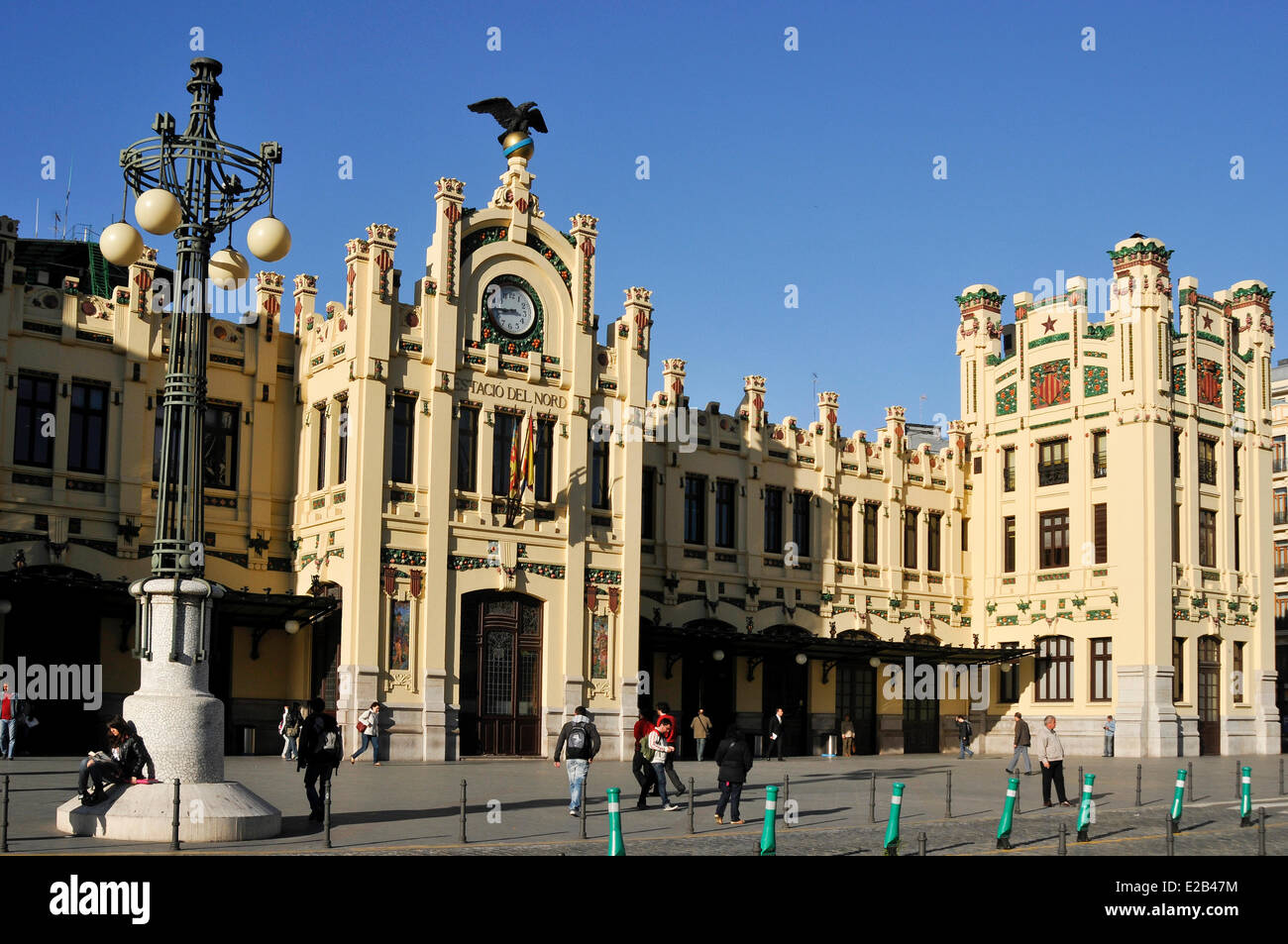 Spain, Valencia, North Station 1917, modernist style Stock Photo