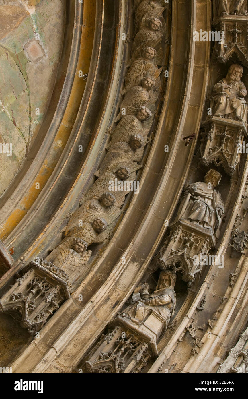 West facade of aix cathedral hi-res stock photography and images - Alamy