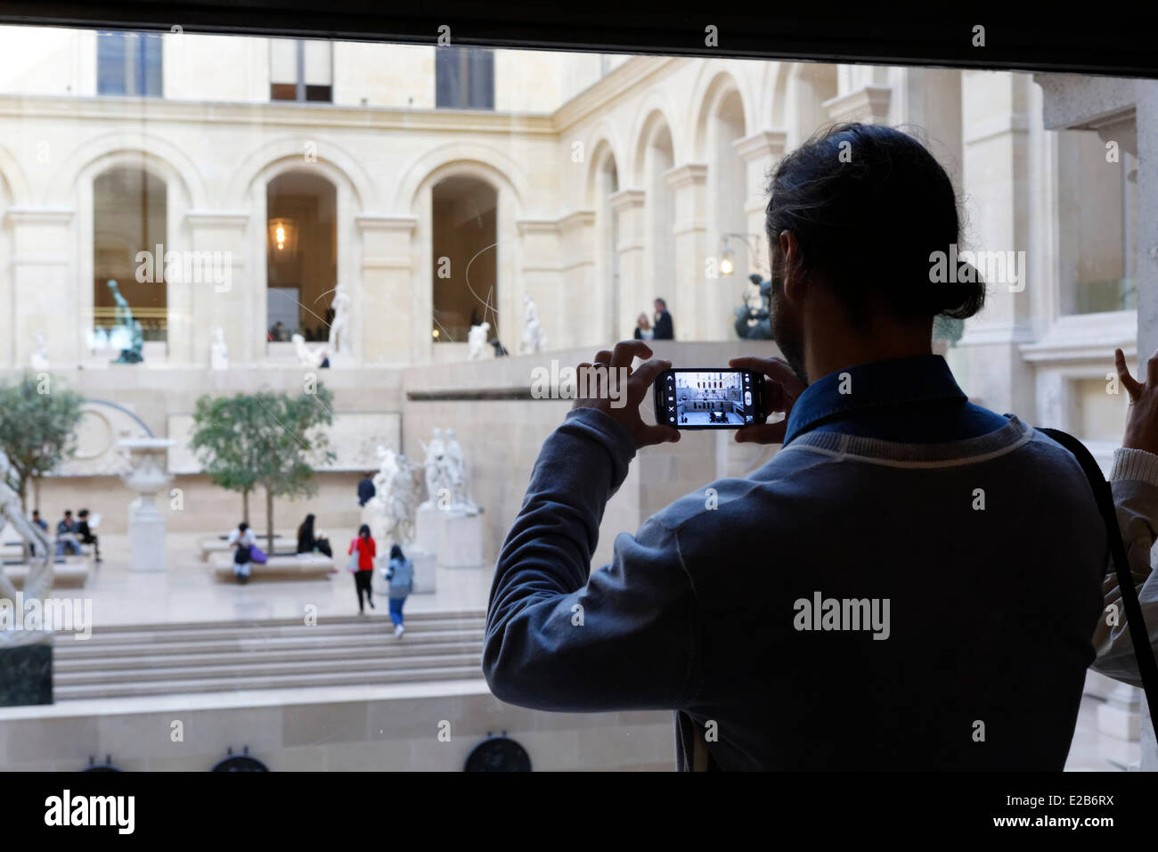 Louvre museum view building hi-res stock photography and images - Alamy