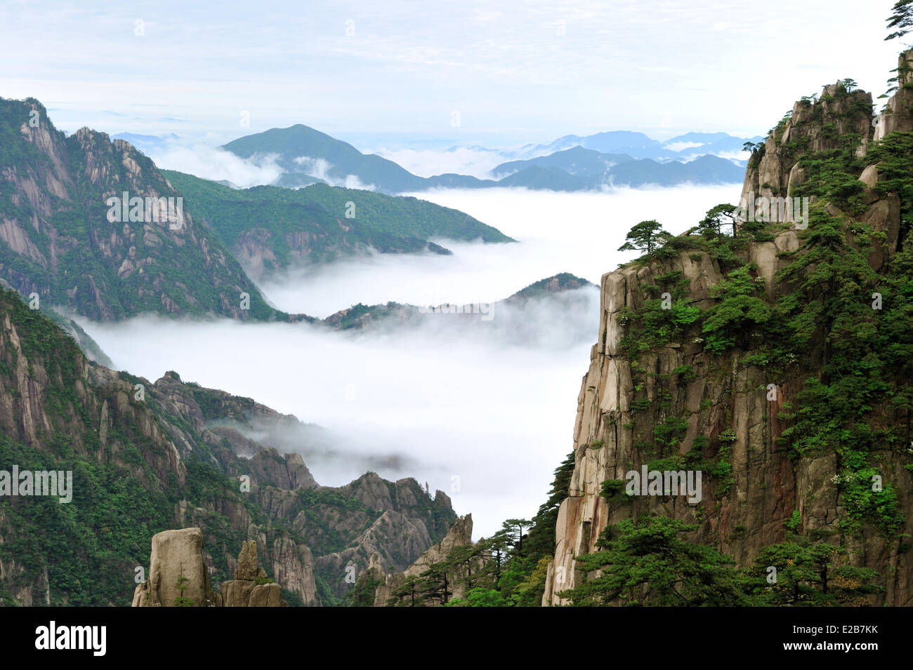 China, Anhui province, Huangshan mountain (Yellow mountains), listed as World Heritage by UNESCO Stock Photo