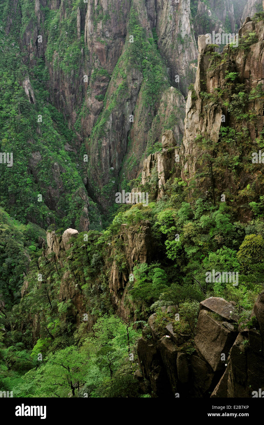 China, Anhui province, Huangshan mountain (Yellow mountains), listed as ...