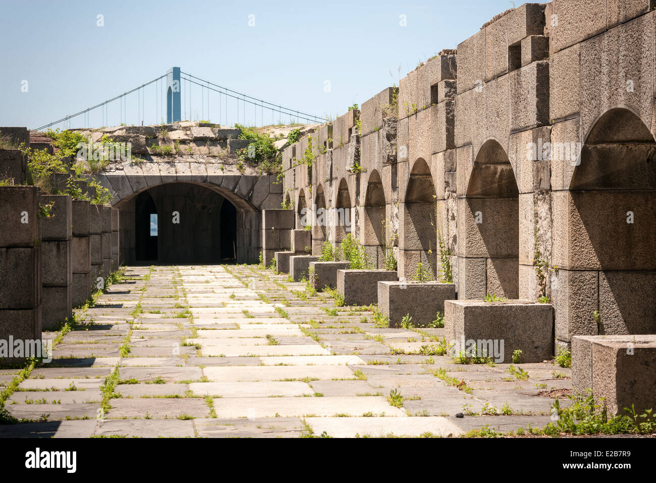 The second floor of the historic Fort Totten Water Battery in Fort