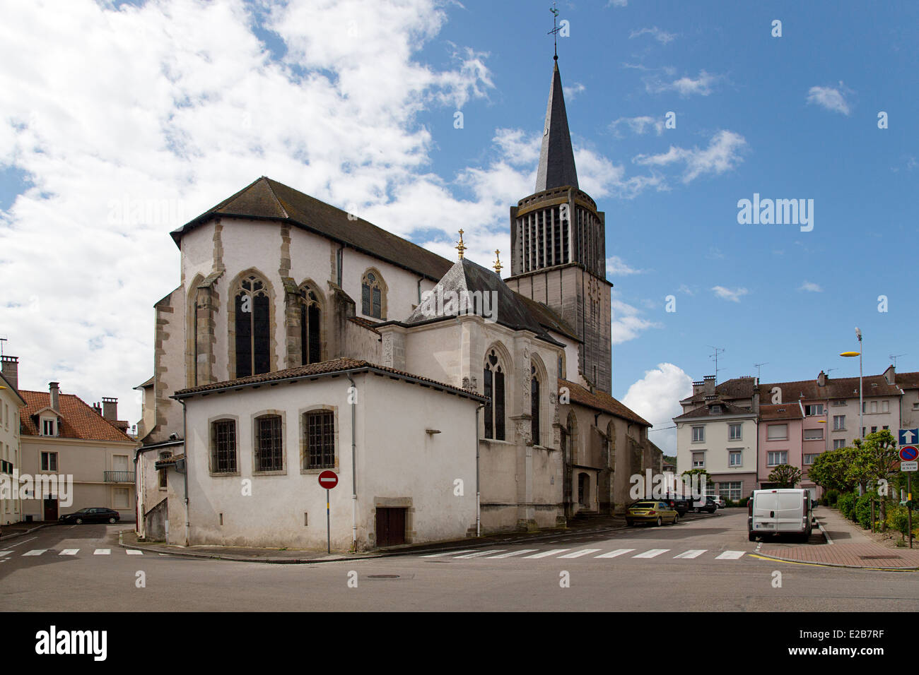 15th Century Saint Nicolas Church, Charmes, Vosges, France Stock Photo