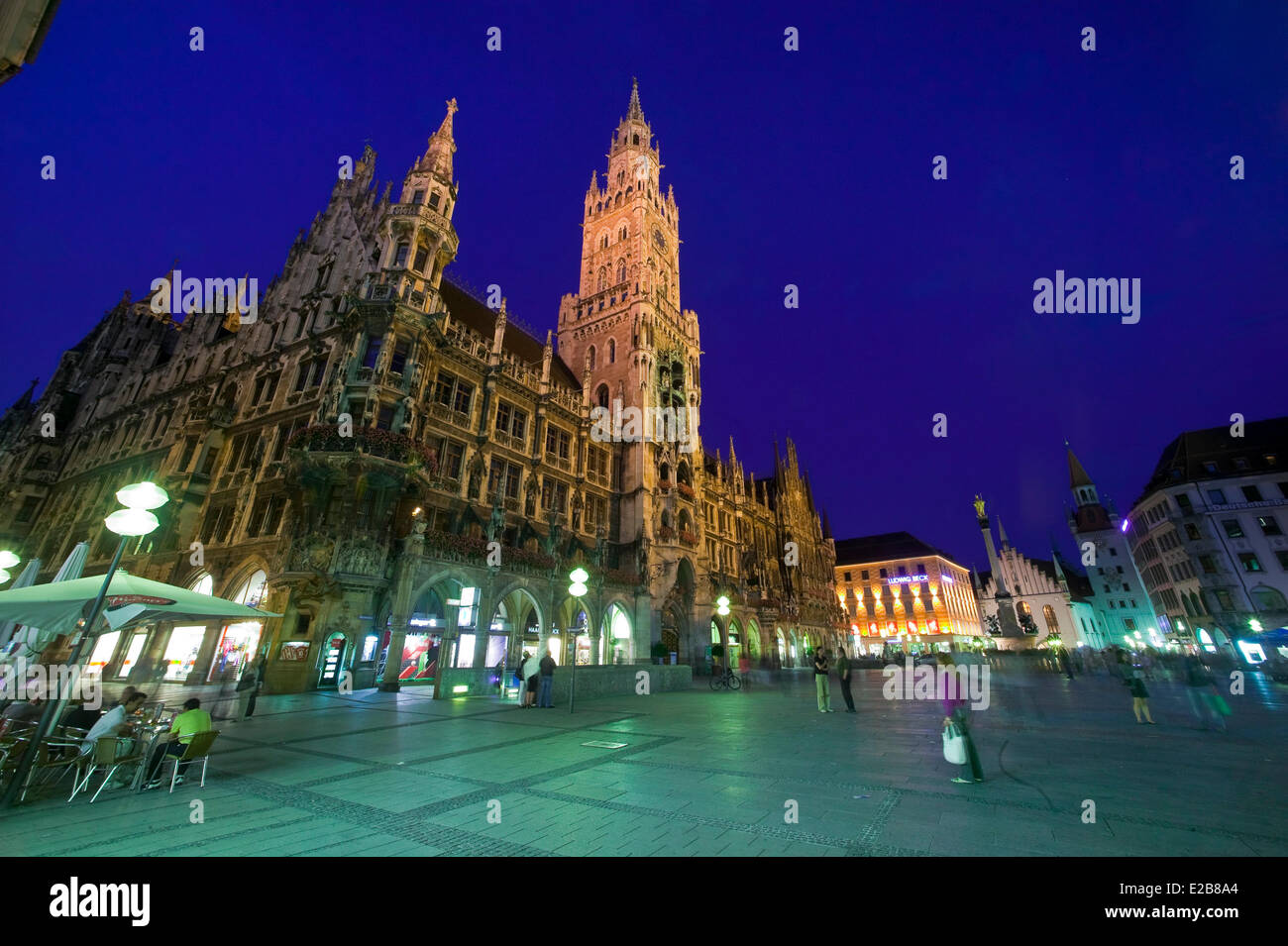 Germany, Bavaria, Munich, Marienplatz, the Town Hall Stock Photo