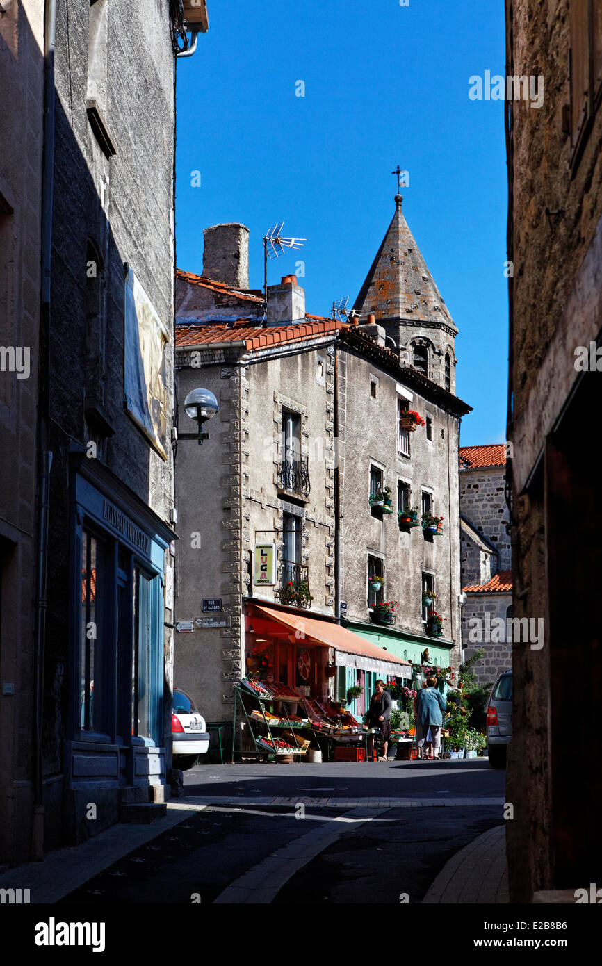 France, Haute Loire, Gevaudan, mountains of Margeride, Saugues, Via Podiensis Pilgrimage of St Jacques de Compostela Stock Photo