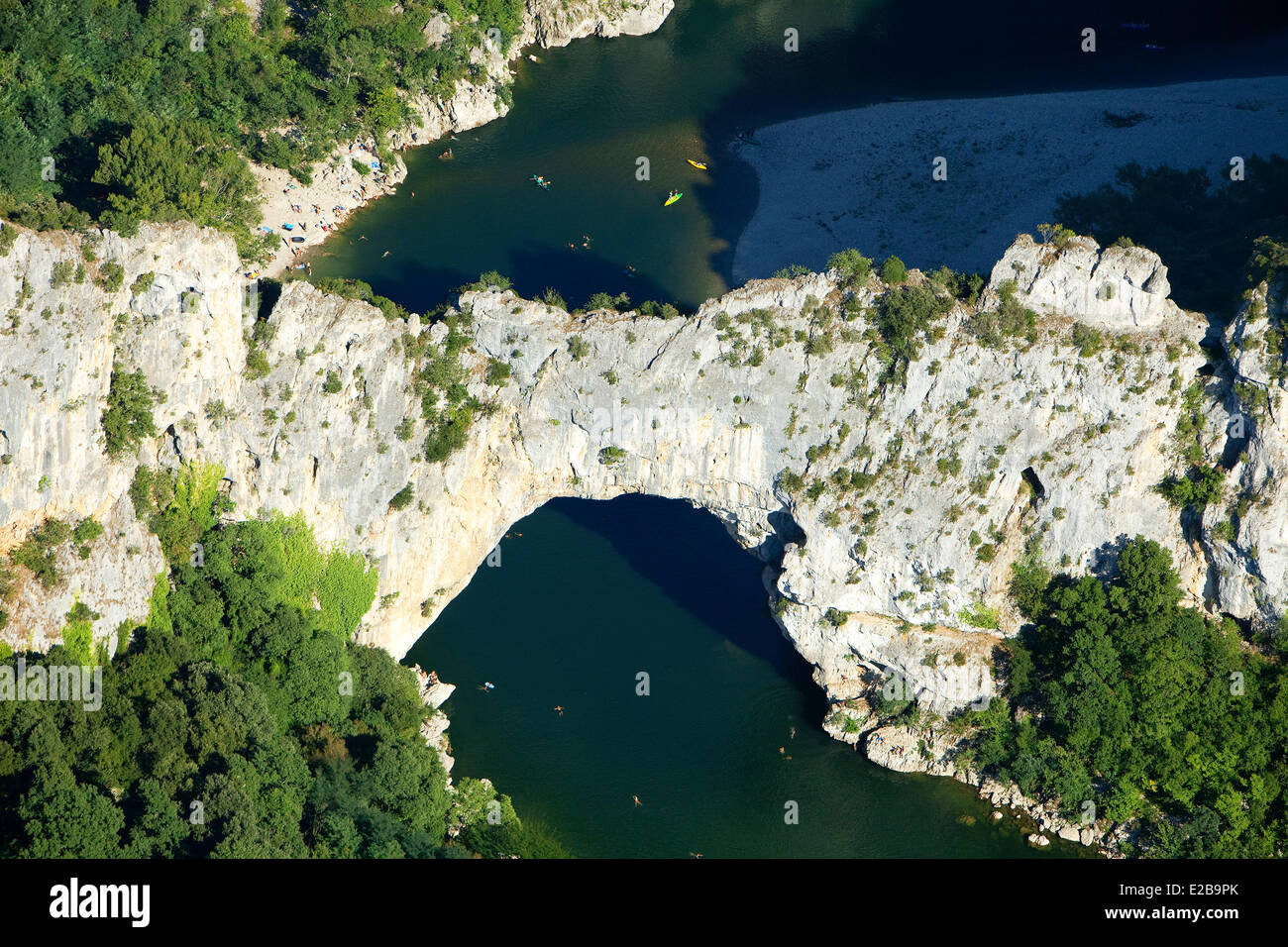 France, Ardeche, Gorges de l'Ardeche, Vallon Pont d'Arc, the Pont d'Arc ...