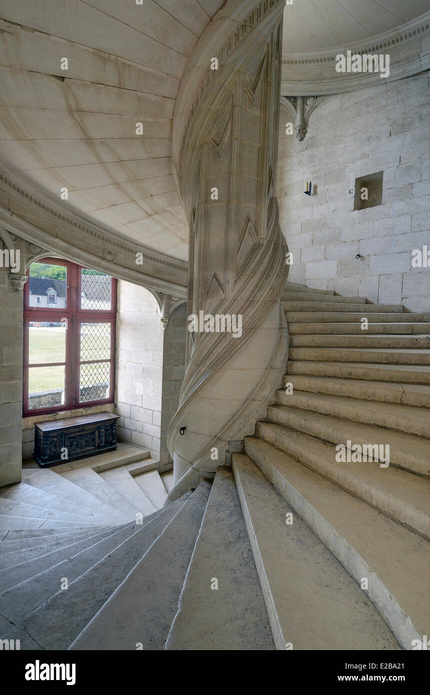 France Charente Chateau De La Rochefoucauld The Staircase Stock Photo Alamy