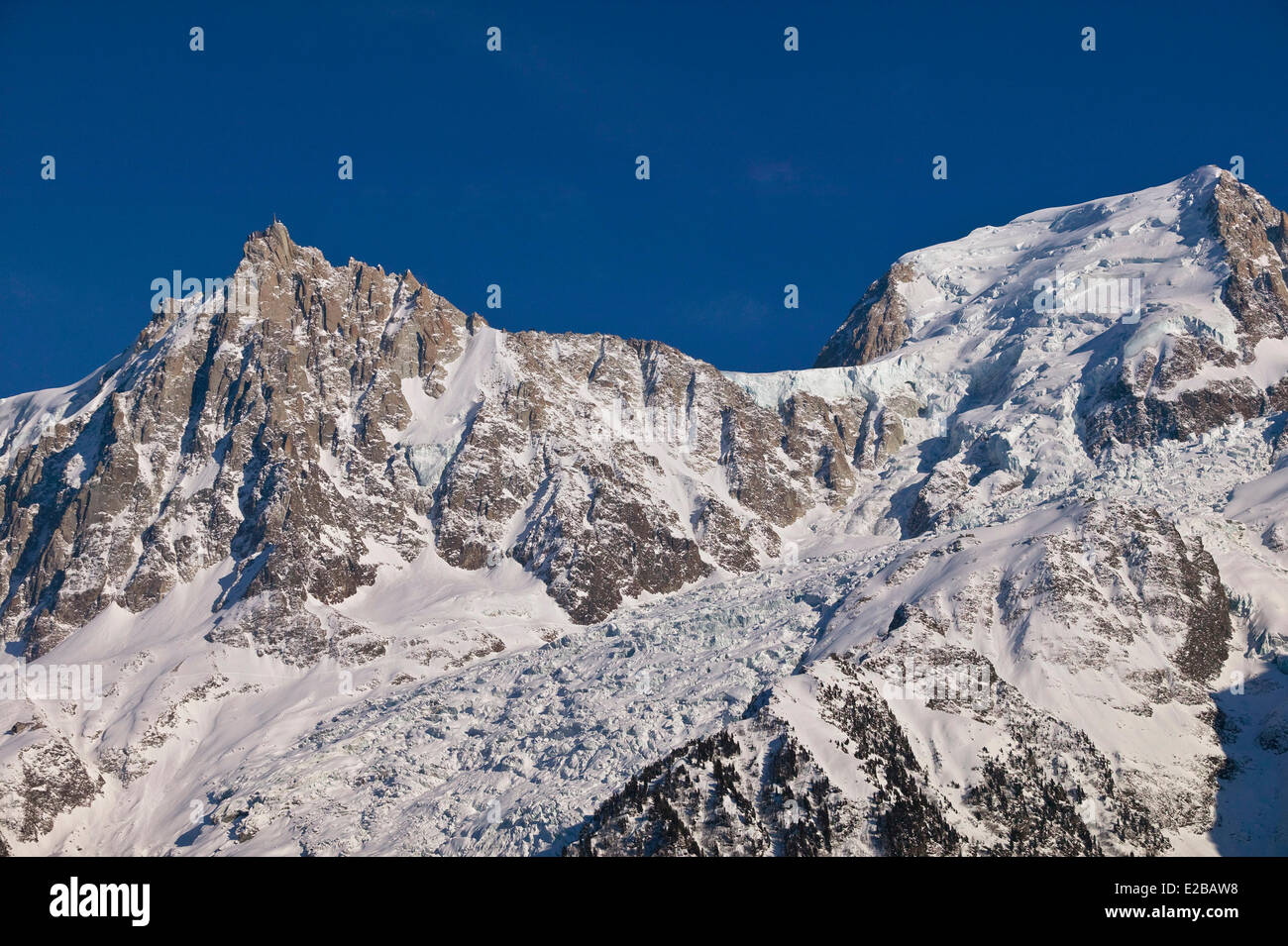 France, Haute Savoie, Chamonix Mont Blanc, the Aiguille du Midi Stock ...