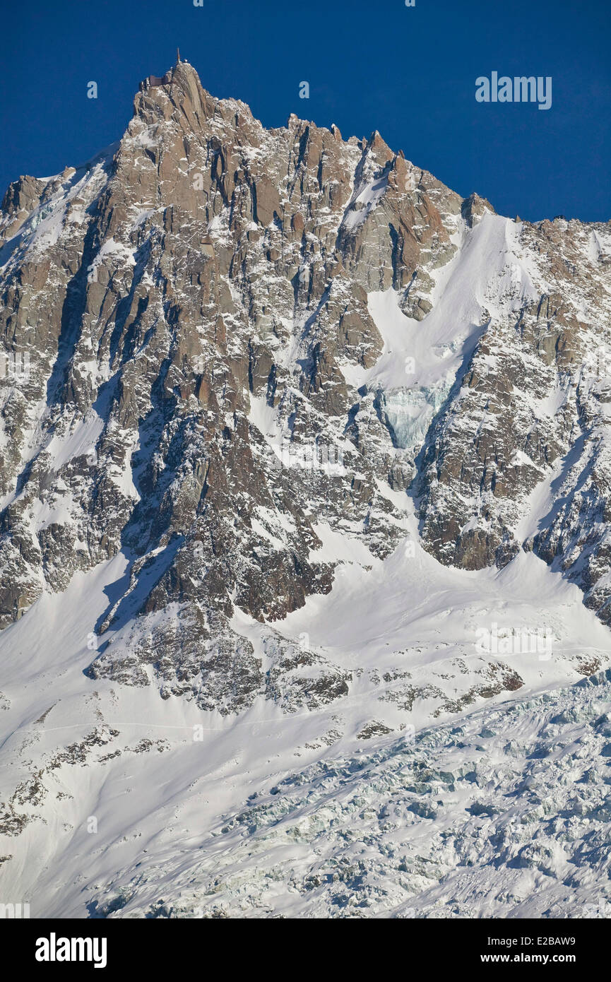France, Haute Savoie, Chamonix Mont Blanc, the Aiguille du Midi Stock ...