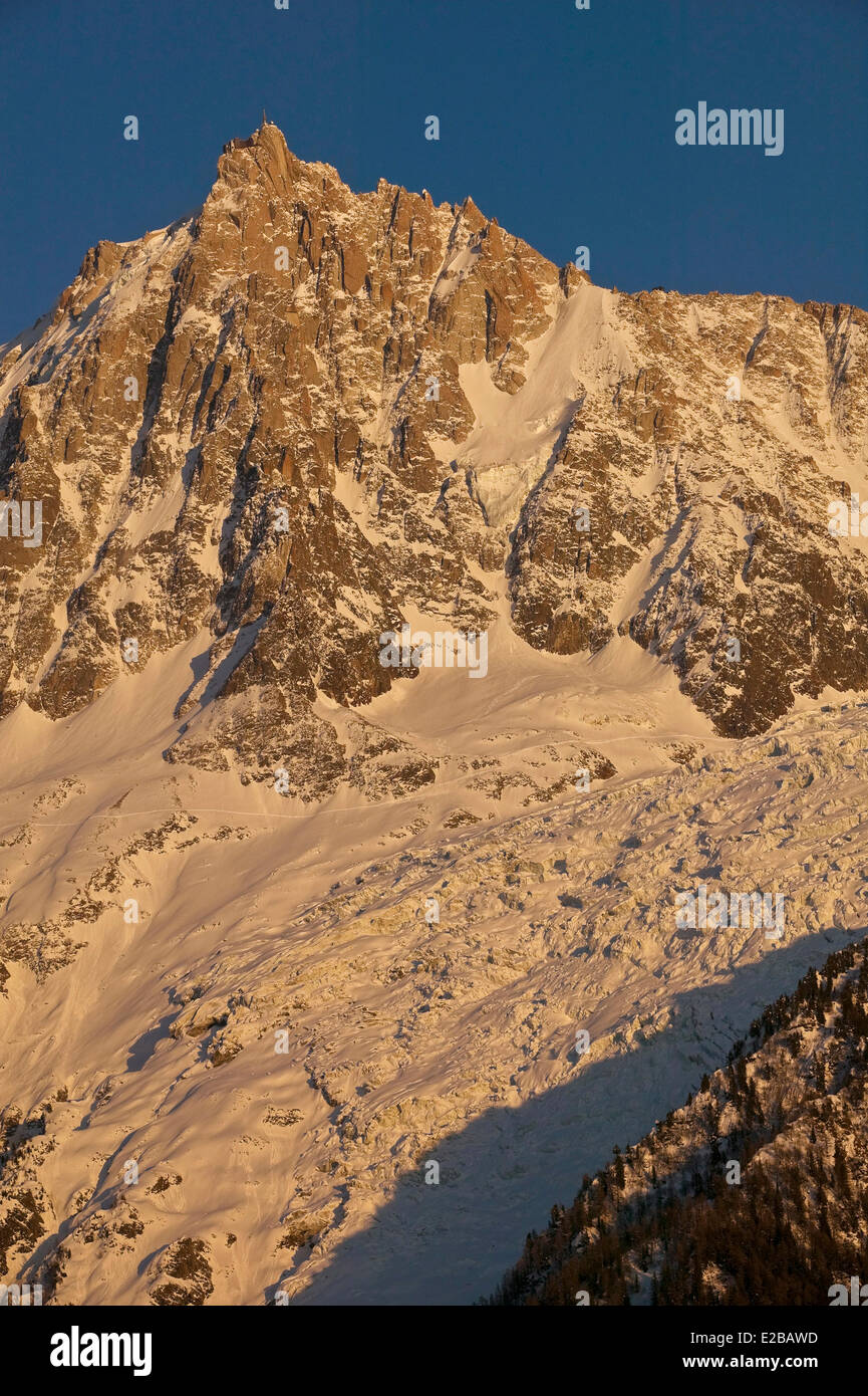 France, Haute Savoie, Chamonix Mont Blanc, the Aiguille du Midi Stock ...