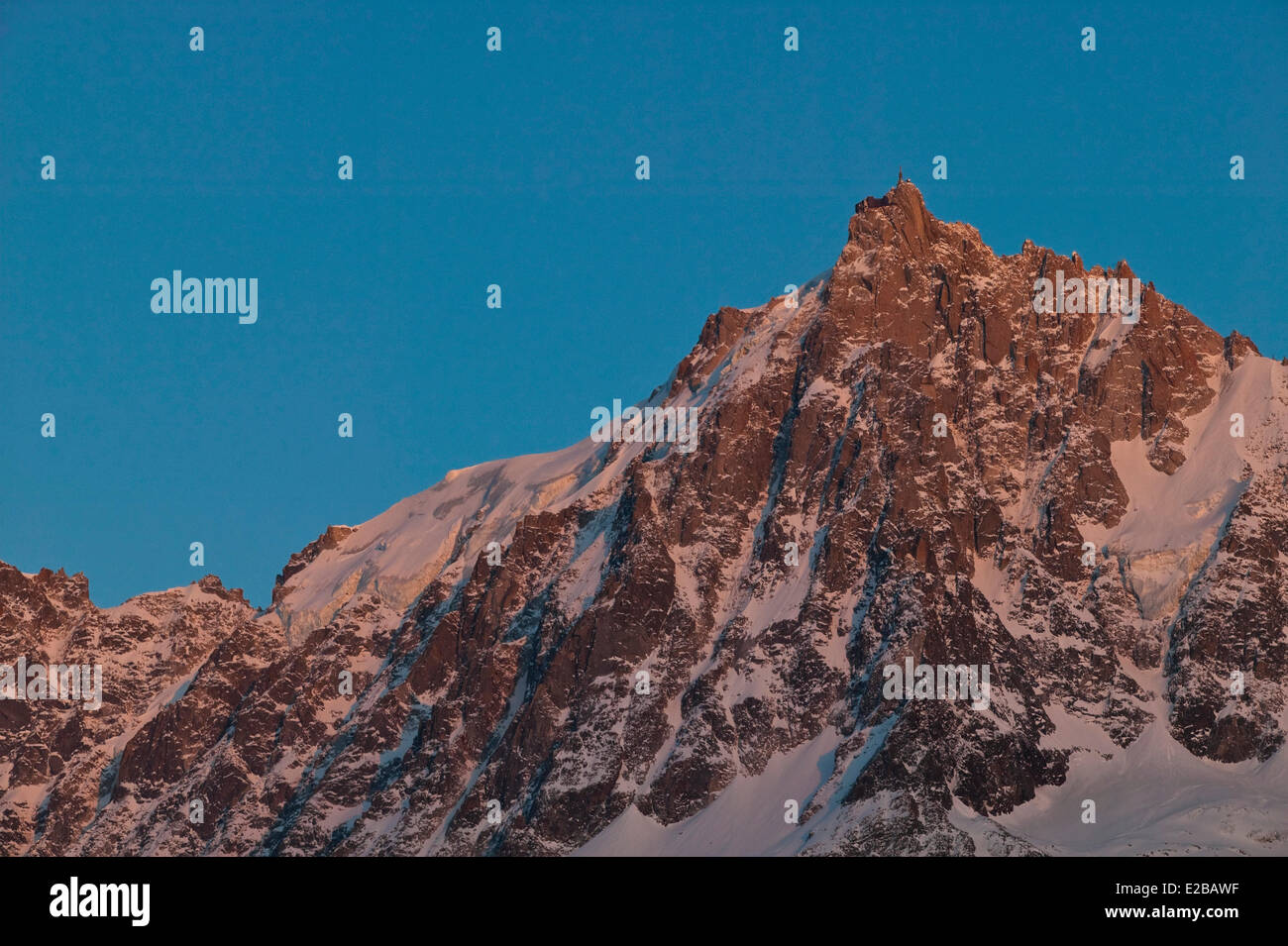 France, Haute Savoie, Chamonix Mont Blanc, the Aiguille du Midi Stock ...