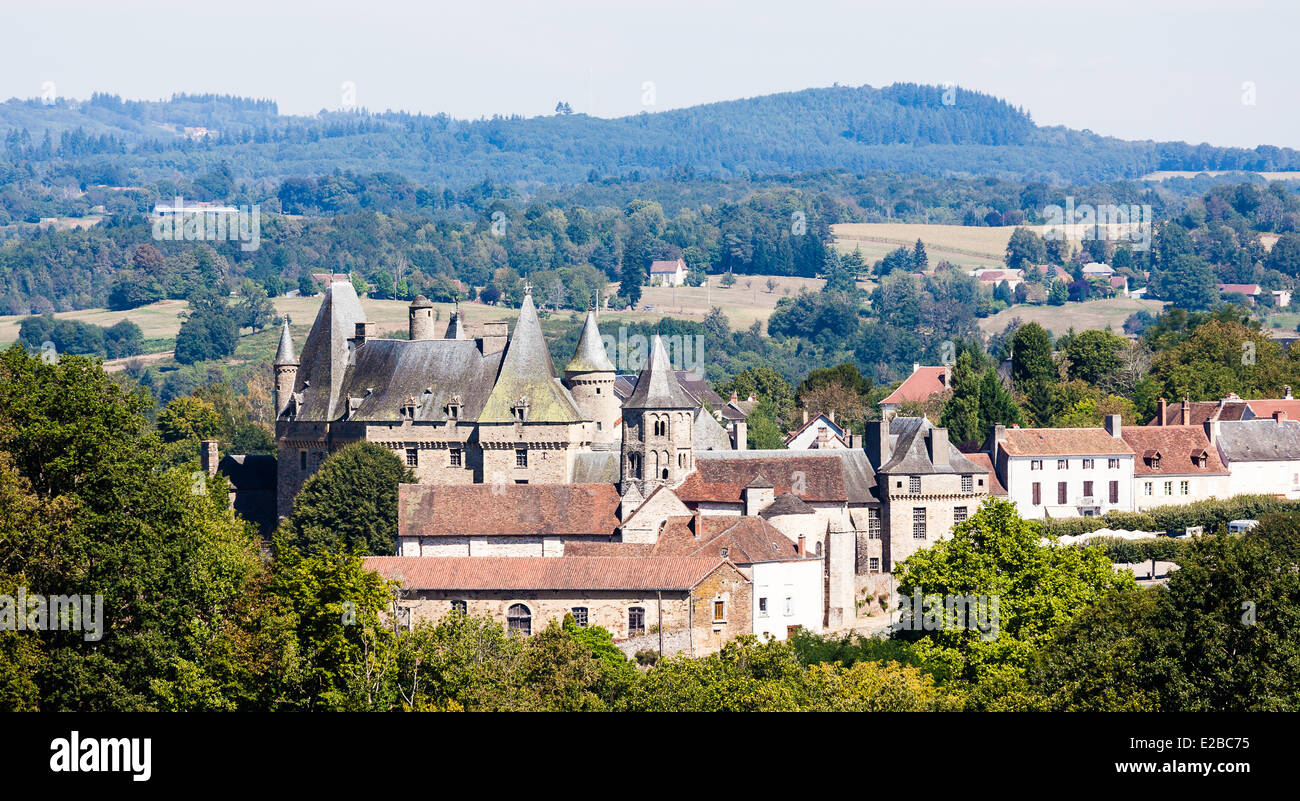 France, Dordogne, Perigord Vert, Jumilhac le Grand Stock Photo
