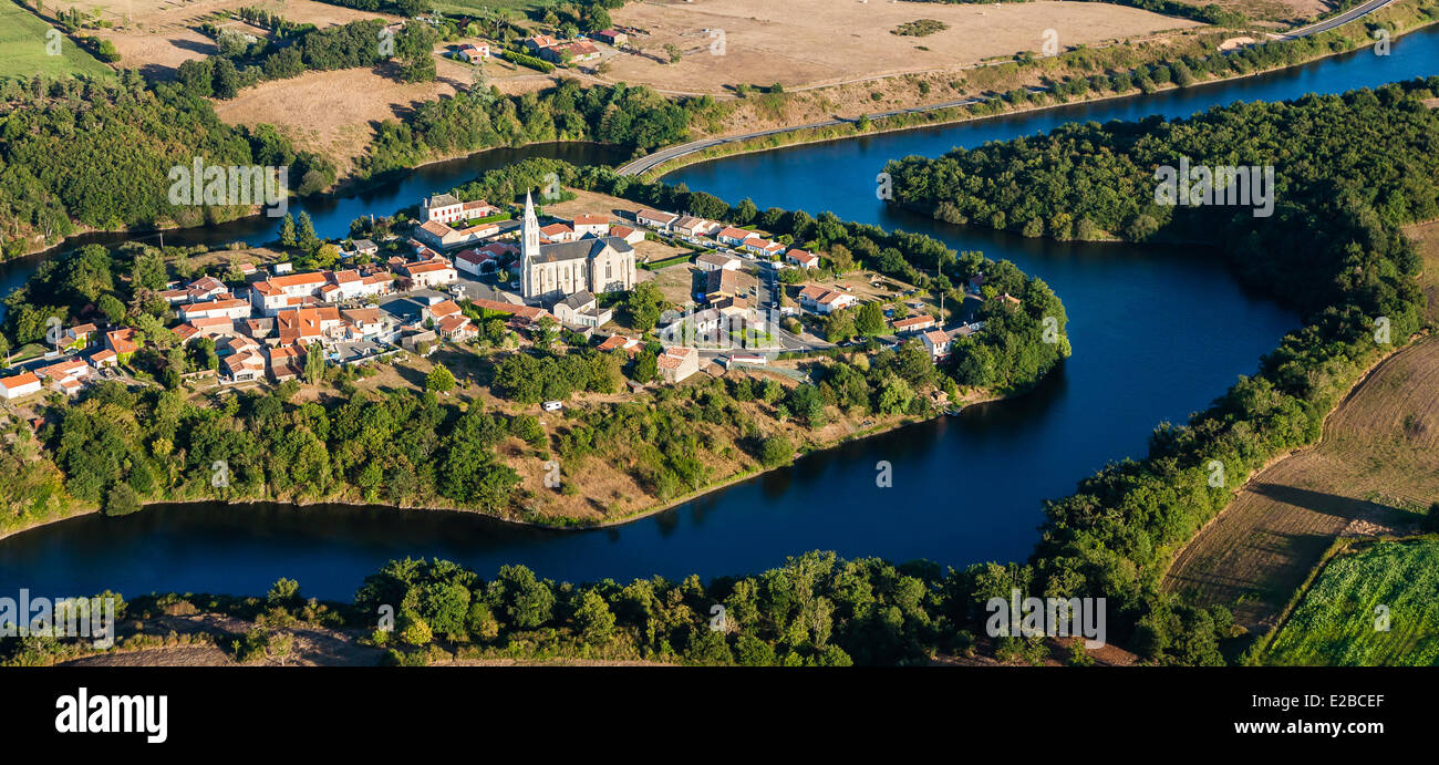 France, Vendee, Chateau Guibert (aerial view) Stock Photo