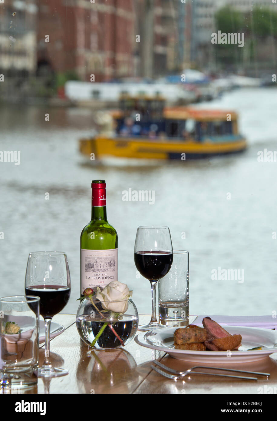 The Glass Boat restaurant, Bristol docks, Bristol, UK. Stock Photo