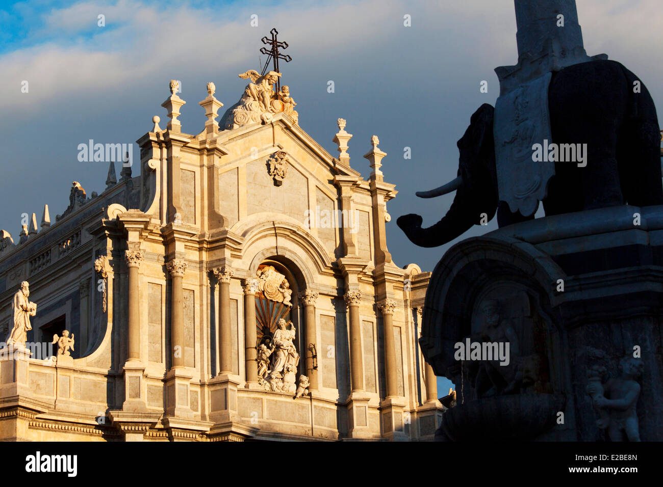 Italy, Sicily, Catania, listed as World Heritage by UNESCO, cathedral of Catania Stock Photo