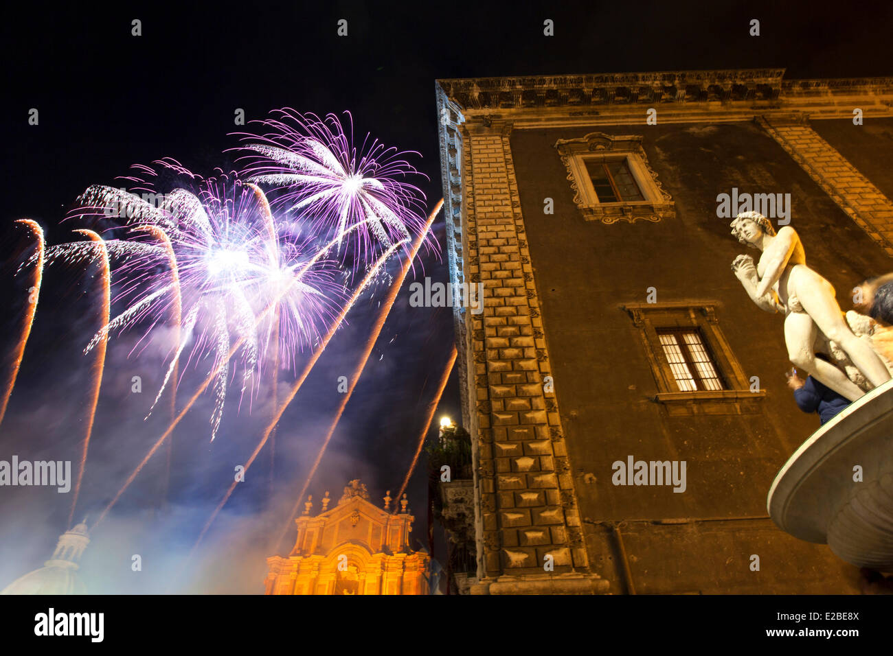 Italy, Sicily, Catania, listed as World Heritage by UNESCO, Sant'Agata festivity Stock Photo