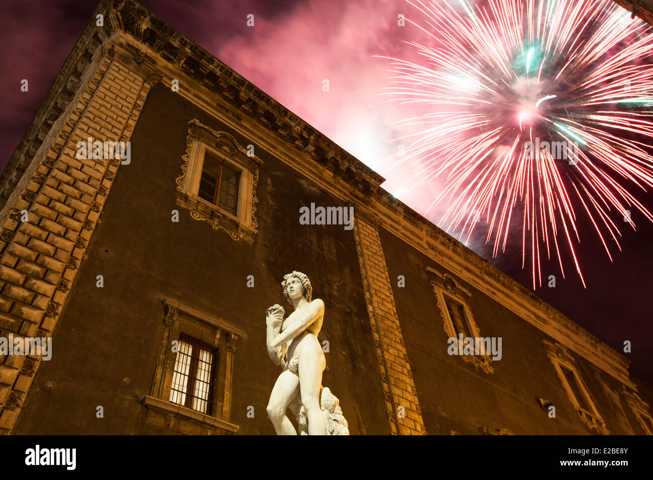 Italy, Sicily, Catania, listed as World Heritage by UNESCO, Sant'Agata festivity Stock Photo