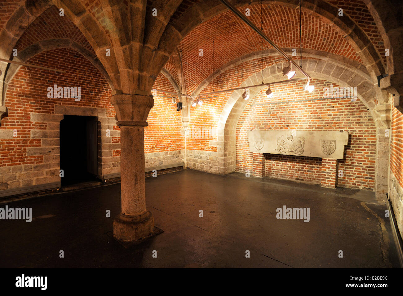 France, Nord, Douai, City Hall, dungeons with vaulted ceilings Stock Photo