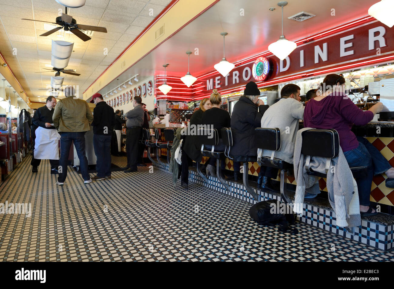 United States, New York City, Manhattan, Upper West Side, Diner on Broadway Stock Photo Alamy
