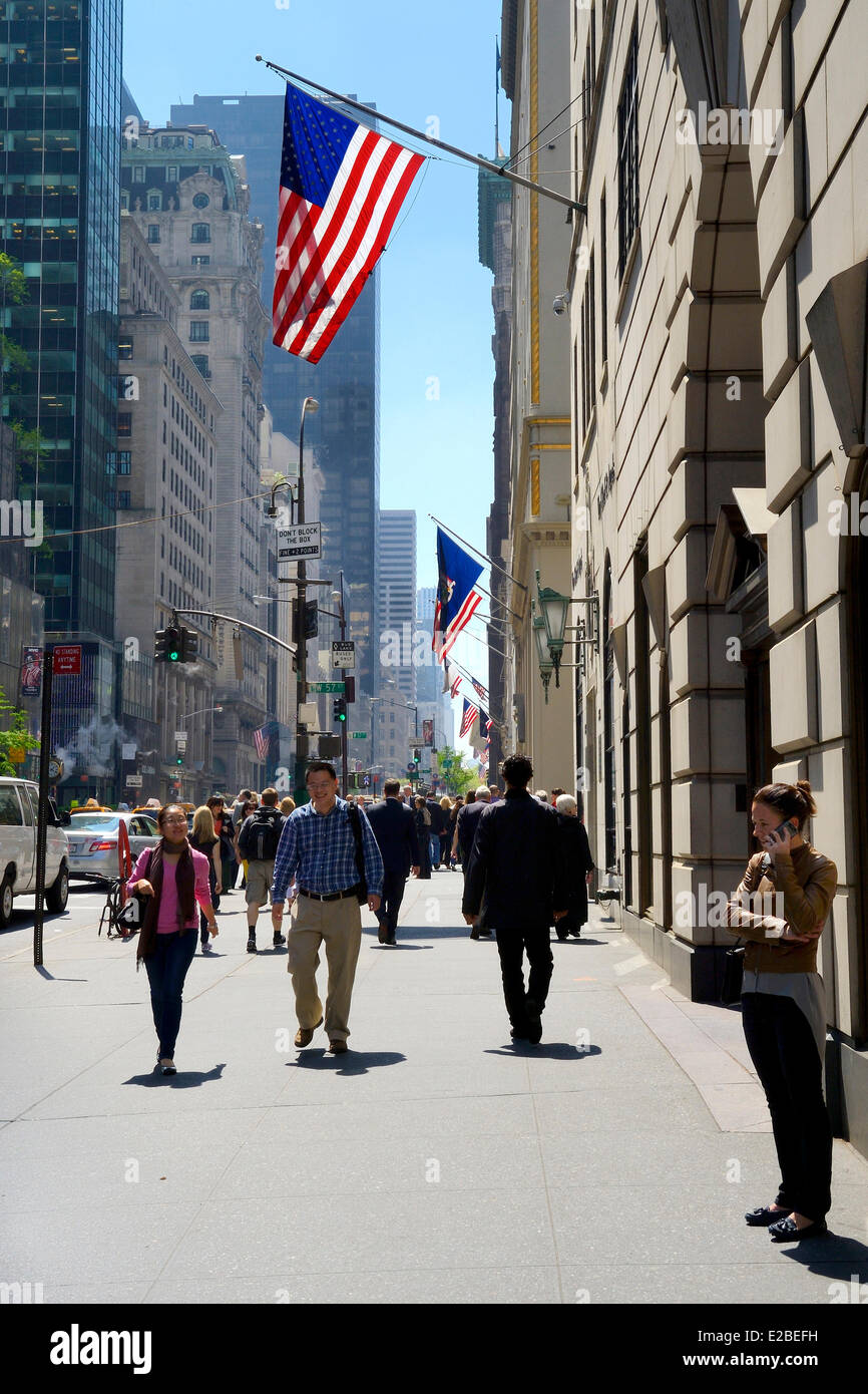 United States, New York City, Manhattan, Midtown, pedestrians on the 5th Avenue Stock Photo