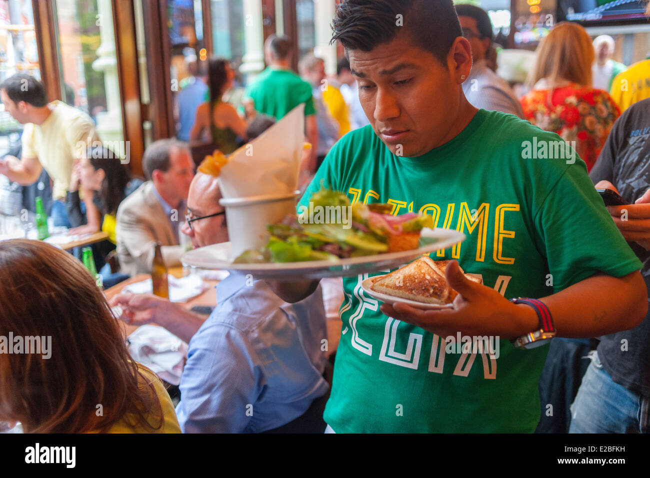 Football (soccer) fans watching the first game of the FIFA World Cup