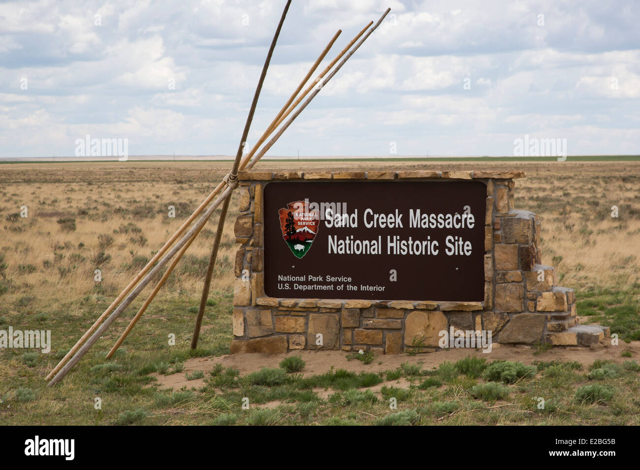 Chivington, Colorado - The Sand Creek Massacre National Historic Site. Stock Photo
