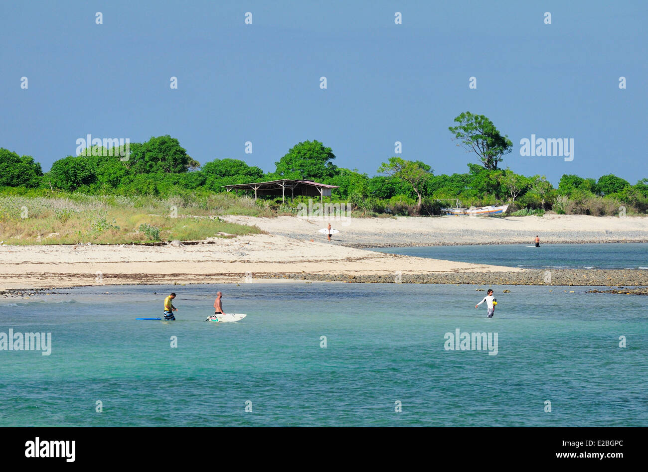 Indonesia, Sumbawa, Pantai Lakey, the beach is famous for its surf breaks Stock Photo