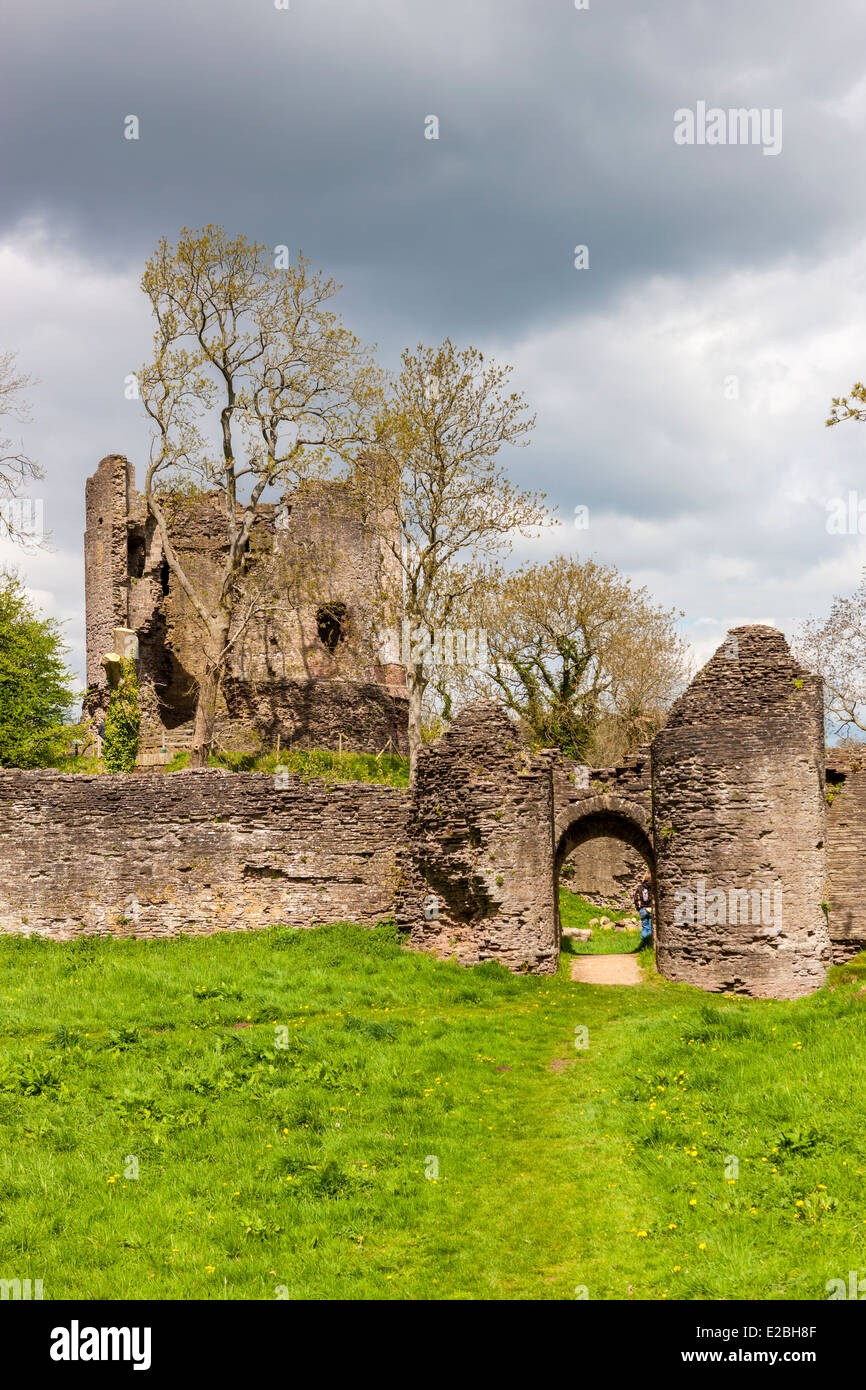 12th century Longtown Castle (also Ewias Lacey), Herefordshire, Wales, United Kingdom, Europe. Stock Photo