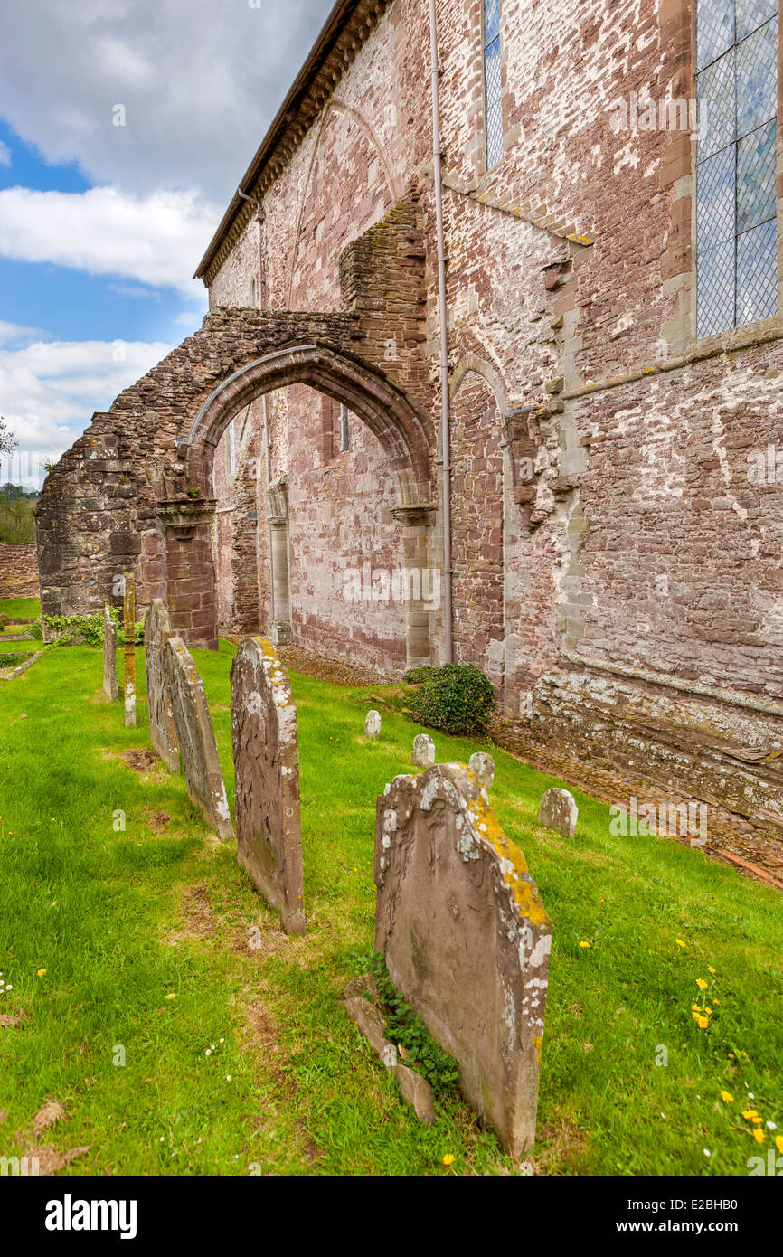 Dore Abbey, a former Cistercian abbey in the village of Abbey Dore in the Golden Valley, Herefordshire, Wales, United Kingdom, Stock Photo