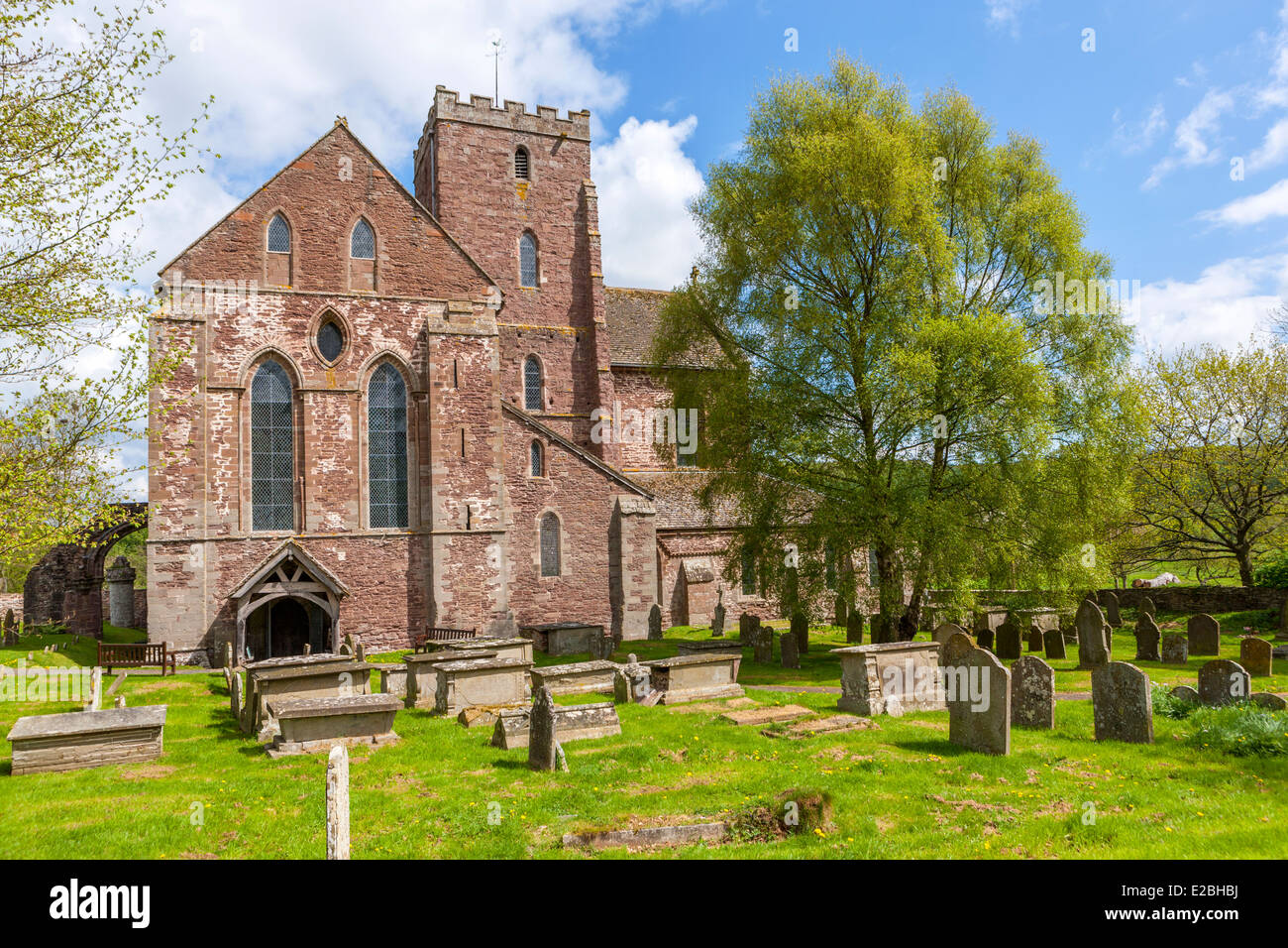 Dore Abbey, a former Cistercian abbey in the village of Abbey Dore in the Golden Valley, Herefordshire, Wales, United Kingdom, Stock Photo