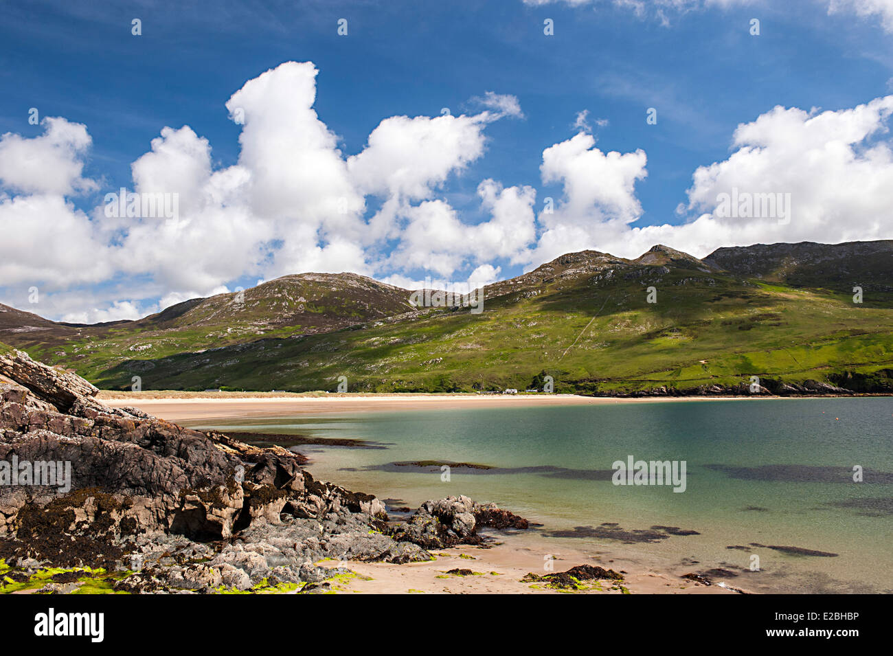 Leenan Head with Leenan Beach, Inishowen Peninsula, County Donegal, Ireland Stock Photo