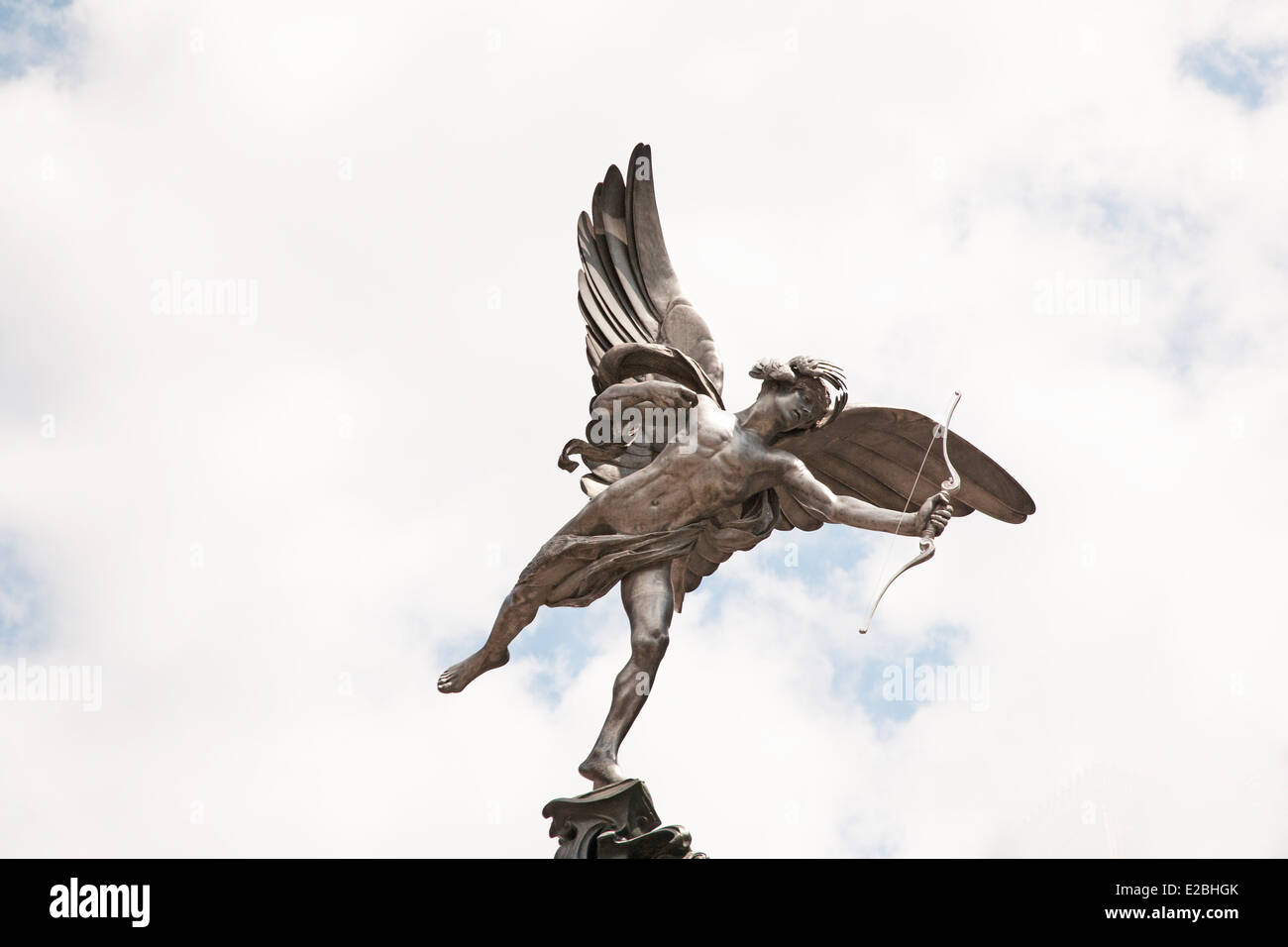Statue of Eros on Piccadilly Circus in London UK Stock Photo