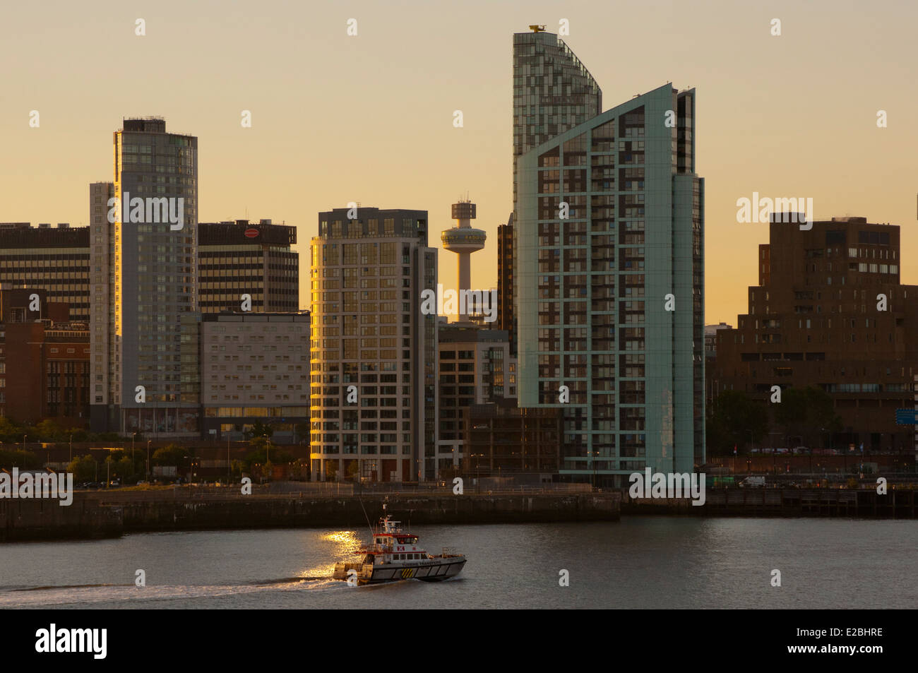 New office apartment tower blocks Liverpool docks Stock Photo Alamy