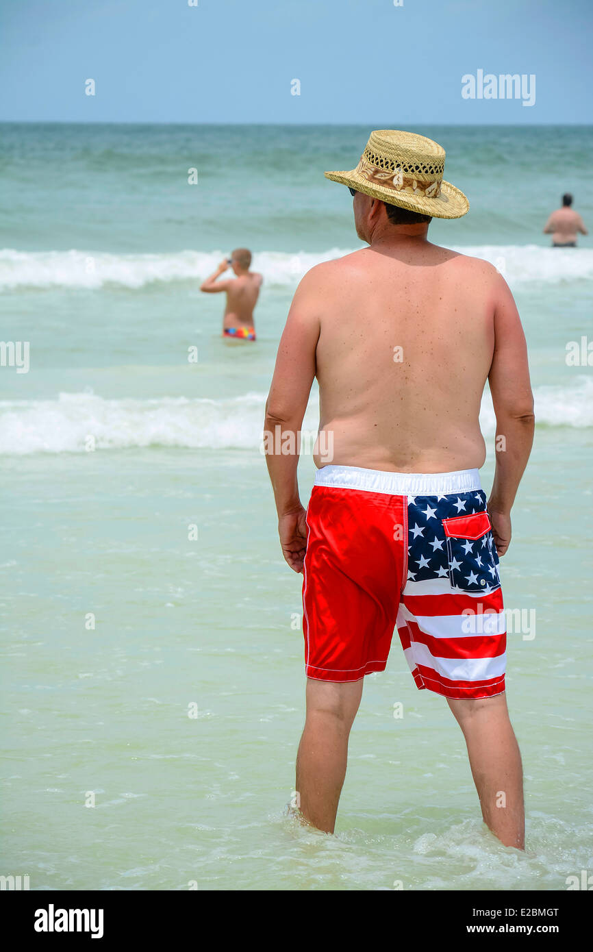 4th of july swim trunks